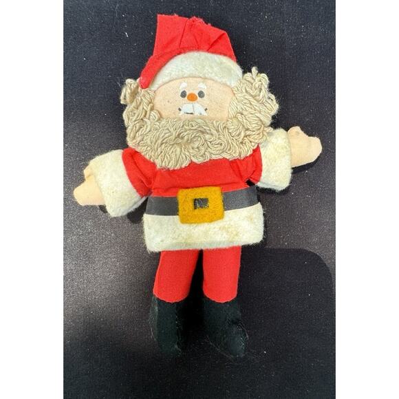 Vintage Mr. Santa Hallmark Cloth Fabric Stuffed 6" Christmas Ornament 6076 -C8 - Picture 1 of 8
